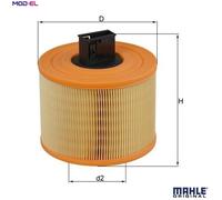 Mahle Original Air Filter LX 1035 for BMW 1 Series (E81/E87), 3 Series (E90/E92) & X1