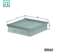 MAHLE LX 1049 Air filter