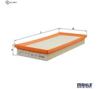 MAHLE LX1143 Air Filter Insert 321mm Length Fits Alfa Romeo Fiat Proton