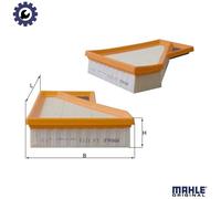GENUINE MAHLE AIR FILTER ELEMENT - LX1213