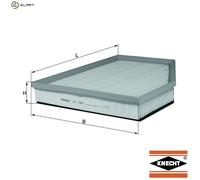 MAHLE Knecht Air Filter Insert LX 1261 – Engine Intake – for ALPINA BMW E60 E61 E63 E64