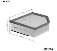 Mahle Original Air Filter LX 1289/1 - For Volvo XC70 XC90