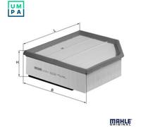 Mahle Original Air Filter LX 1289/1 - For Volvo XC70 XC90