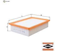 MAHLE Air Filter LX 1456 - Insert 254 mm - Fits Ford Maverick & Mazda Tribute - Knecht Filter