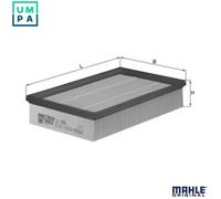 MAHLE Air Filter - LX1596