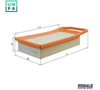 Mahle Air Filter LX1619 1427J9 1444CV 1444EZ 1444TQ 76693584 OE Quality Part
