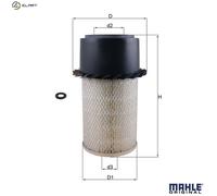 MAHLE LX17 Air Filter Insert 199.4mm Outer ⌀ Fits Fiat Campagnola UMM Transcat