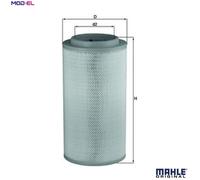 MAHLE LX1734 Air Filter Insert 267mm Outer ⌀ 530mm Height Fits MERCEDES-BENZ