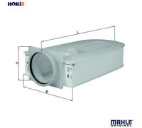 MAHLE LX1833 Air Filter Insert 350.3mm Length 68mm Height Fits Mercedes-Benz