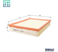 Air Filter LX1845 Mahle 2E0129620B 2E0129620D 68013676AA 0000902651 0000903751