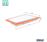 Air filter Filter Insert LX 1850/2 MAHLE for MERCEDES-BENZ G-CLASS R-CLASS CLK