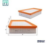 Air filter Filter Insert LX 2631 KNECHT for RENAULT MERCEDES-BENZ