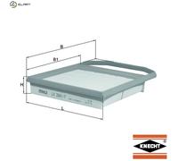 Air Filter fits MERCEDES S560 222 3.0 2018 on M276.824 Mahle 2760940504 Quality