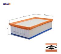 MAHLE LX2996 Air Filter Insert 301mm Length Fits Citroën C5 C6 Peugeot 407