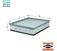 MAHLE LX3139 Air Filter Insert 314mm Length 67.3mm Height Fits VW Amarok