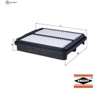 MAHLE LX3159 Air Filter 267.5mm Length 50.5mm Height Fits Suzuki Grand Vitara