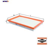 MAHLE Air Filter LX 3196/1 - Knecht Filter Engine Insert 281mm - Fits Suzuki SX4 S-Cross Vitara