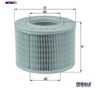 MAHLE LX330 Air Filter Insert 173mm Outer ⌀ Fits Renault Laguna Megane 19 21