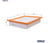 MAHLE LX405 Air Filter Insert 267.5mm Length Fits VW Golf Golf Van Vento