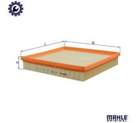 Air Filter LX500 Mahle 1247404 13711247405 1247405 13721247404 13721247405 New