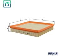 Air Filter LX500 Mahle 1247404 13711247405 1247405 13721247404 13721247405 New