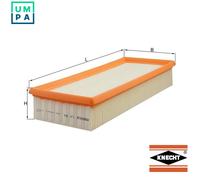 MAHLE LX54 Air Filter Insert 336.5mm Length 56.9mm Height Fits Audi Jeep VW