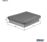 Air filter Filter Insert LX 543 MAHLE for MAZDA EUNOS 500