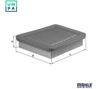 Air filter Filter Insert LX 543 MAHLE for MAZDA EUNOS 500