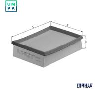 Air Filter fits PEUGEOT 206 2D 2.0 99 to 07 Mahle 1420H3 1444J3 1444H0 1444VR