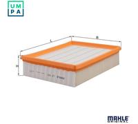 Mahle Original Air Filter Insert LX 691 – Fits Opel Vectra B Hatchback – 244 mm