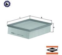 MAHLE ORIGINAL LX 742/2 Air filter