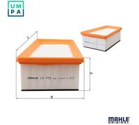 Air Filter fits VAUXHALL VIVARO X83 2.0 01 to 14 Mahle 4408341 4430737 91159955