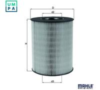 Mahle Original Air Filter Insert LX 794 - Fits Mercedes-Benz A-Class/Vaneo
