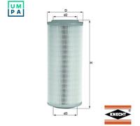 x1 Mahle Air Filter Filter Insert LX855 70525881 Made in AT