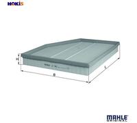 Mahle Original Air Filter LX982 - Fits BMW 5 Series E60/E61 (540i, 545i, 550i) - 13717521023