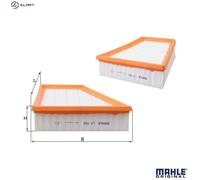 Mahle Original Air Filter LX 998 - Fits SEAT SKODA VW - Part 5JF129620/5Z0129620
