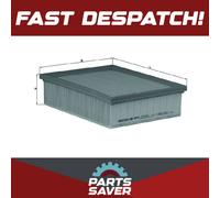 Knecht Filter Air Filter MAHLE LX 1765 Insert 67 x 184 x 246 mm Fits Citroen, Peugeot