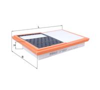 Air Filter LX1850/1 Mahle 6420940304 6420940404 6420942104 6420942804