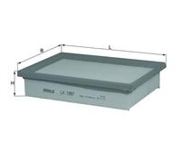 Air Filter LX1997 Mahle 96950990