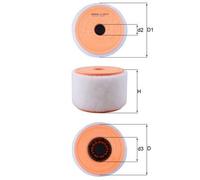 Air Filter LX2607/2 Mahle 4G0133843H 4G0133843K 70549131 79926893 Quality New