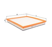 Air Filter fits FORD TRANSIT CUSTOM V362 2.0D 2015 on Mahle LX4403