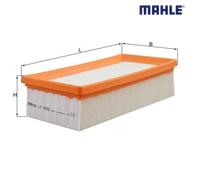 Air Filter MAHLE LX3456 For PEUGEOT, CITROËN, DS, OPEL