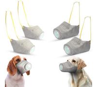 Air Filter Mask for Dogs, Adjustable, Reusable, Muzzle for Small to Large Dogs, 4-Layer Anti-Smog/Dust/Pollen Protection, Breathable Dog Mask with Nose Clip and Sponge Pad