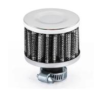 Air Filter Motorcycle 12mm Mini Breather Flow Intake Turbo Crankcase Vent Cover Performance For Car Moto(Silver)