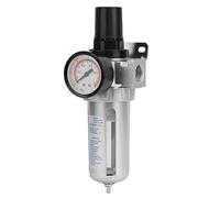 Air Filter Regulator, BSP 1/2" Air Compressor Moisture Water Trap Filter Regulator with Mount Connection with The Adjustable Pressure Control Knob