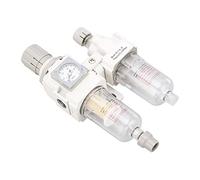 Air Filter Regulator Lubricator Combo G1/4in Inlet Outlet Pneumatic Tool Air Pressure Regulator Water Oil Separator