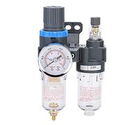Air Filter Relief Pressure Valve AFC2000 Oil Water Separator Pressure Regulator G1/4in for Compressed Air Systems Aluminum Alloy Body Transparent Cup