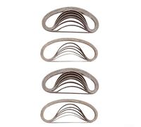 Air Finger Sander Sanding Belts 330 x 10 mm Aluminium Oxide, 25 Piece Set with 60/80/100/120 Grit for Wood, Paint, Plastic, Plaster and Light Metal