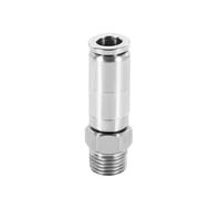 air Fittings, 6mm 8mm 10mm 12mm 1/8" 1/4" 3/8" 1/2" BSP Male Straight 304 Stainless Steel Rotary One Touch Air Pneumatic Quick Fitting Adapter