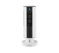 Air Flex 14" Personal Cooling Tower Fan with Built-In Device Charger - White
